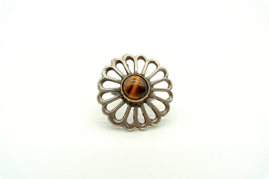 Japanese Flower Drusy Ring