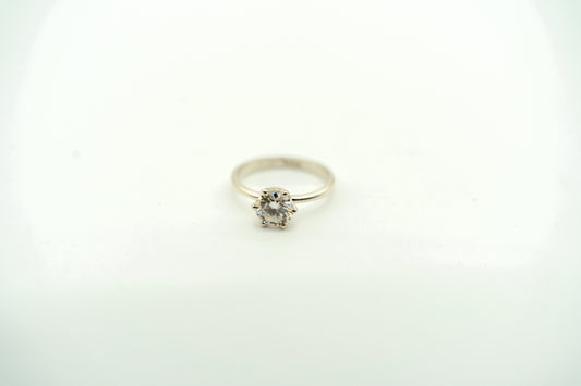 One Carat Moissanite Ring