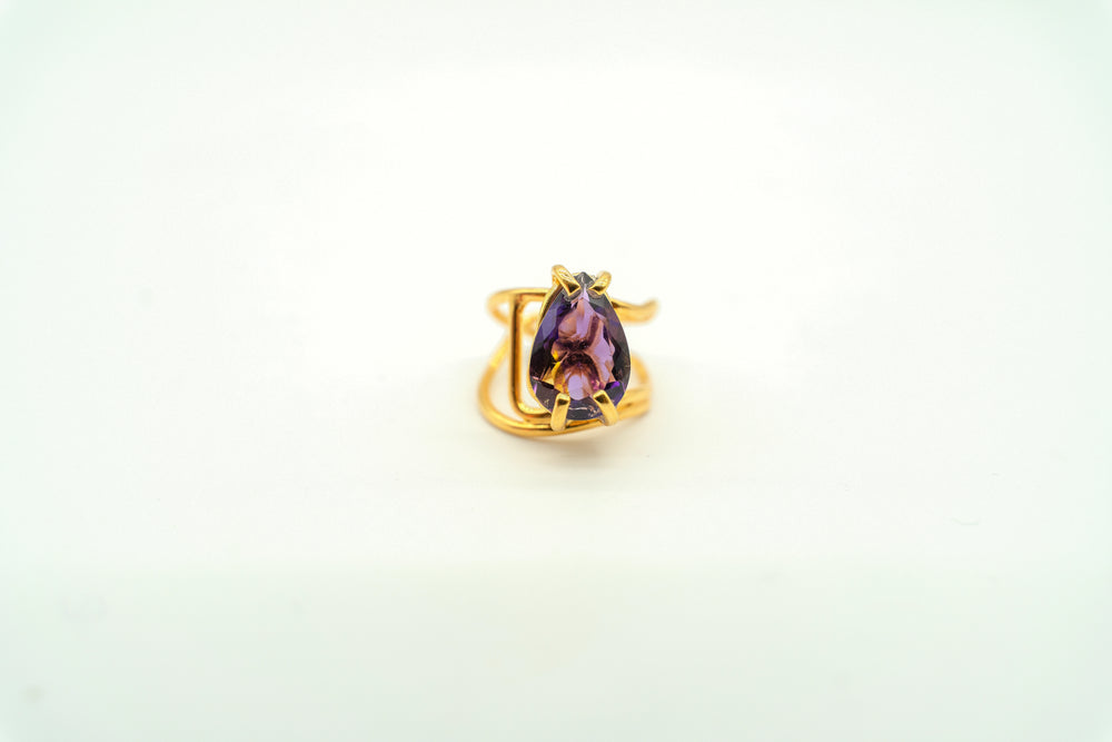 Raw Amethyst Point Ring, 18K Vermeil — 2025