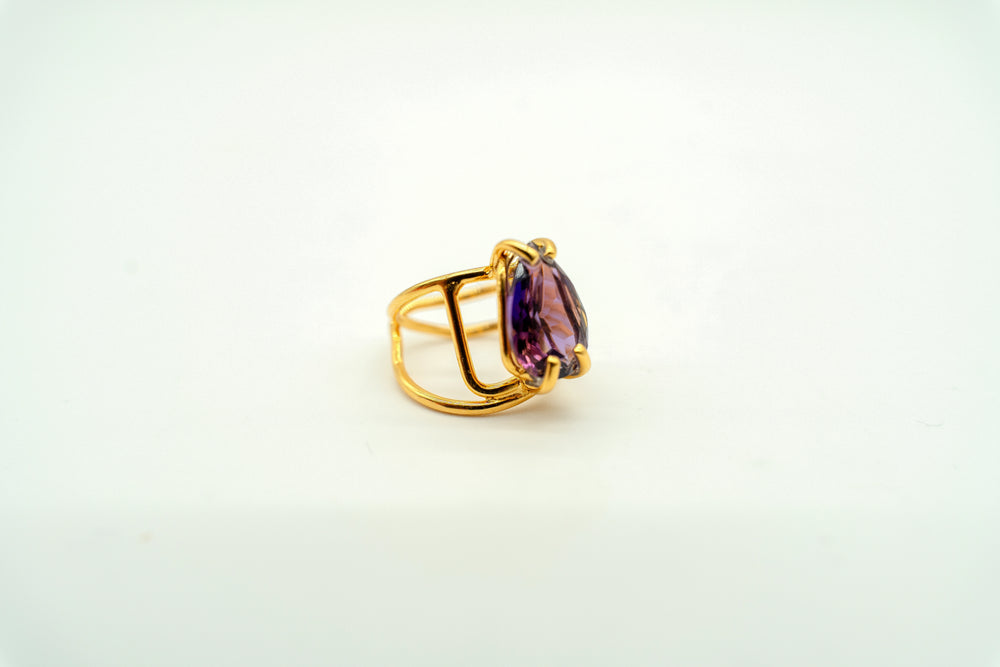 Raw Amethyst Point Ring, 18K Vermeil — 2025