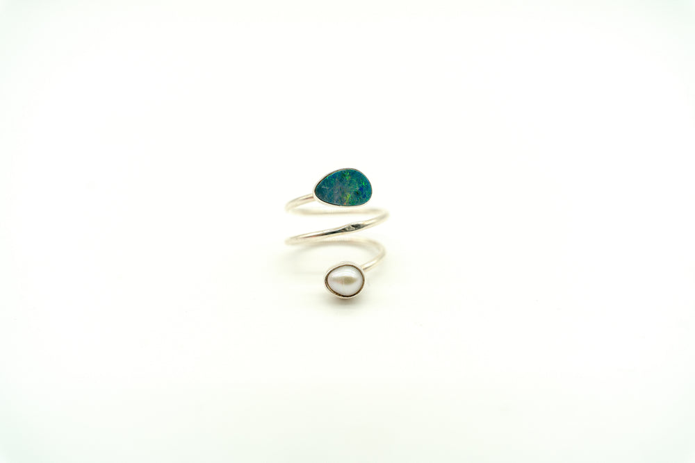 Australian Opal Spiral Ring — 2025