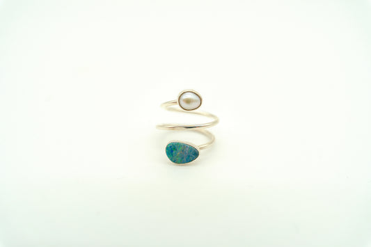 Australian Opal Spiral Ring — 2025