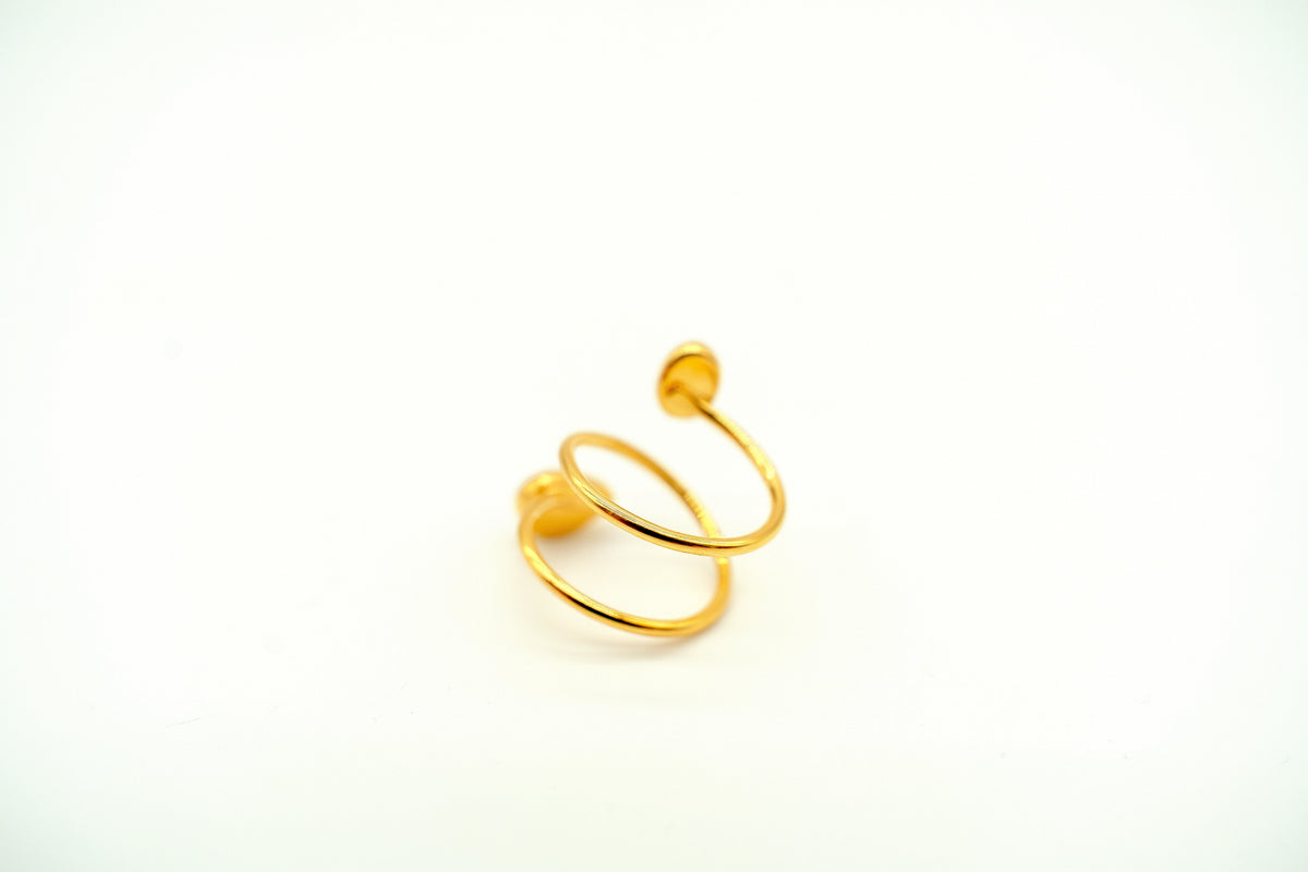 Mixed Opal Spiral Ring in gold vermeil – view 2