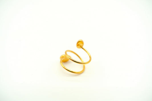 Mixed Opal Spiral Ring