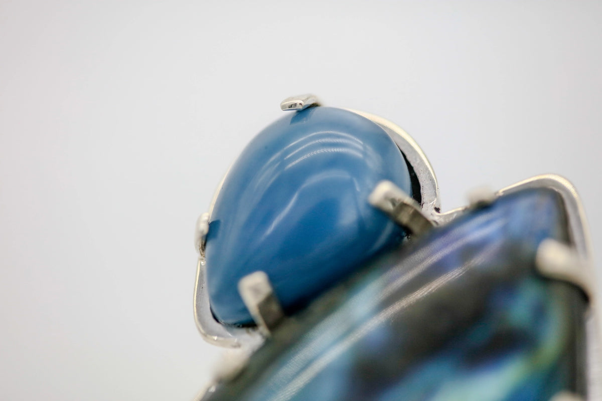 Labradorite & Swedish Blue One of One Ring – view 6
