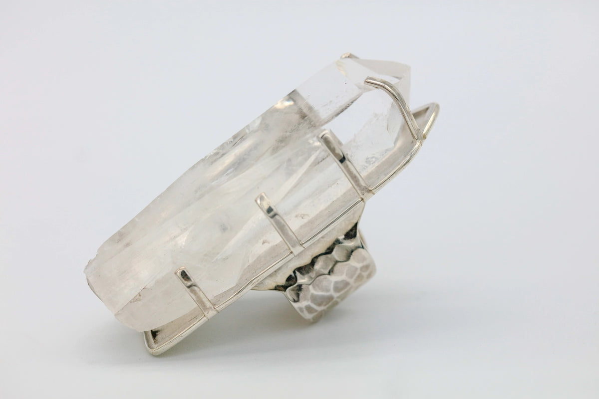 Clear Quartz Crystal One of One Ring – view 3
