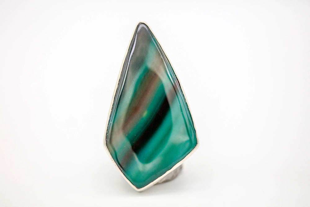 Moss Agate & Peruvian Opal One of One Ring by Made Design Jewelry