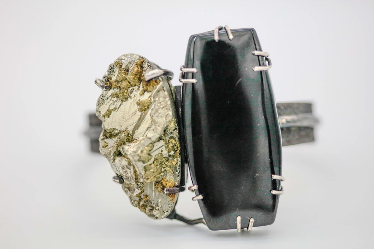 Pyrite & Black Onyx One of One Ring – view 6