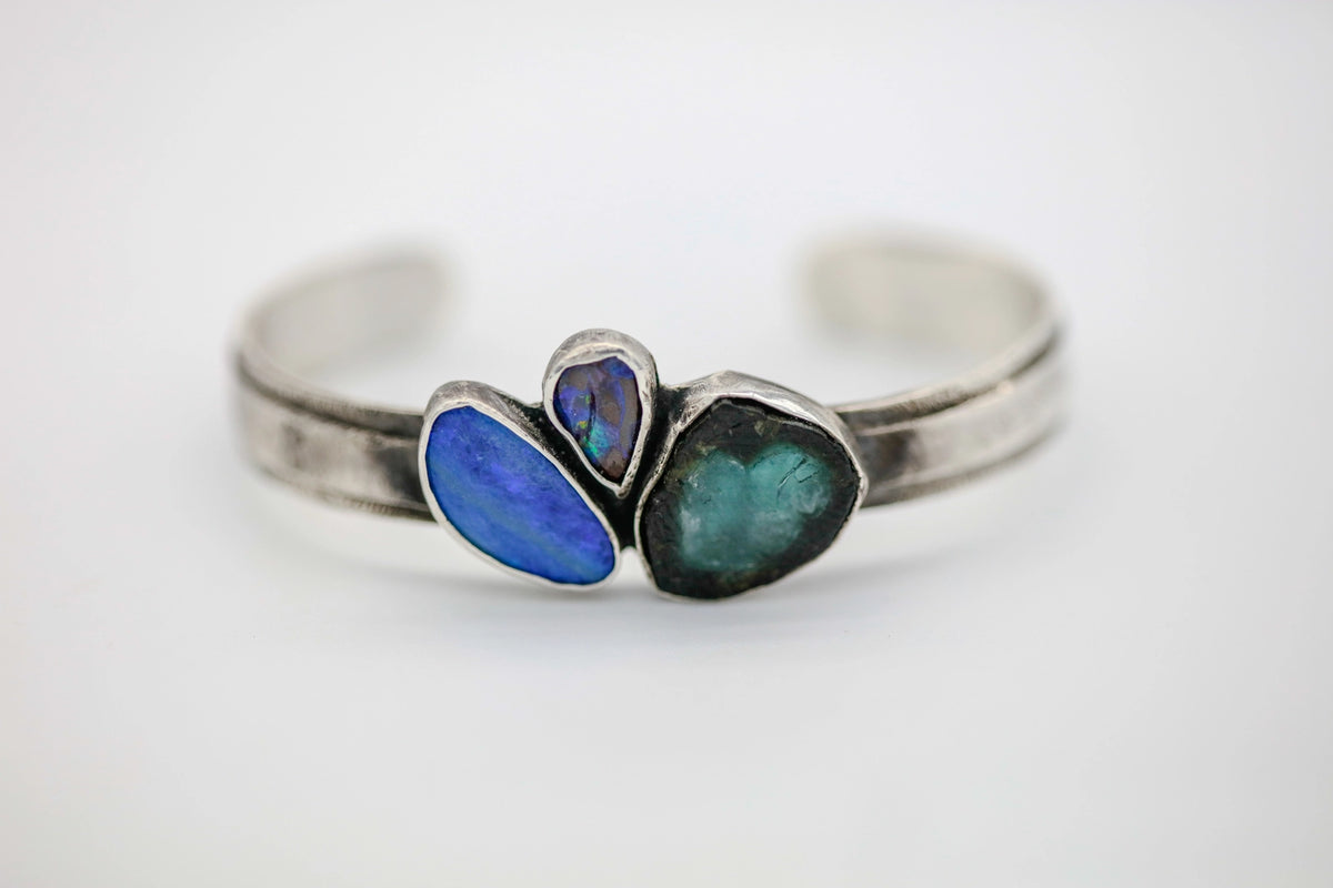 Three-Stone Geode One of One Cuff – view 3