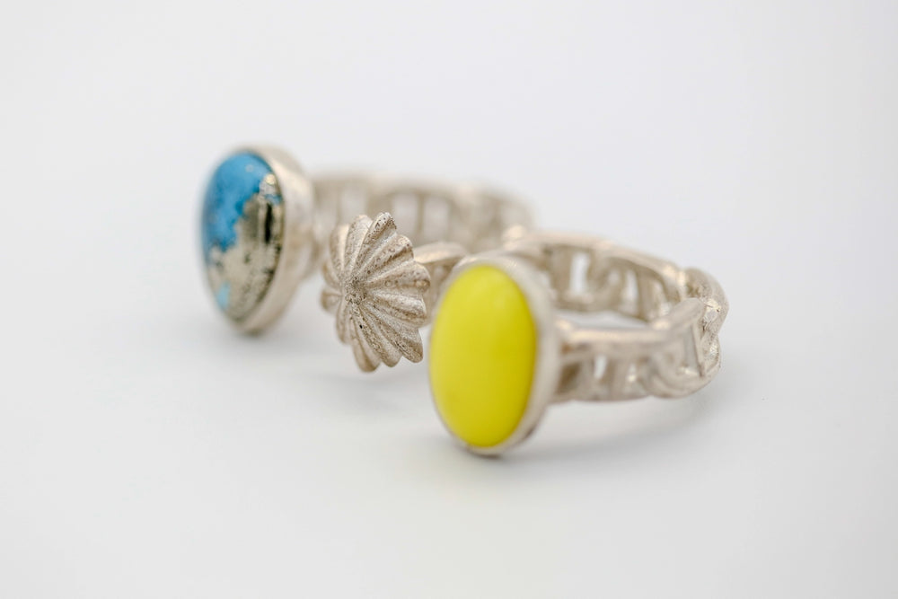 Turquoise & Rosarita Flower One of One Ring – view 2