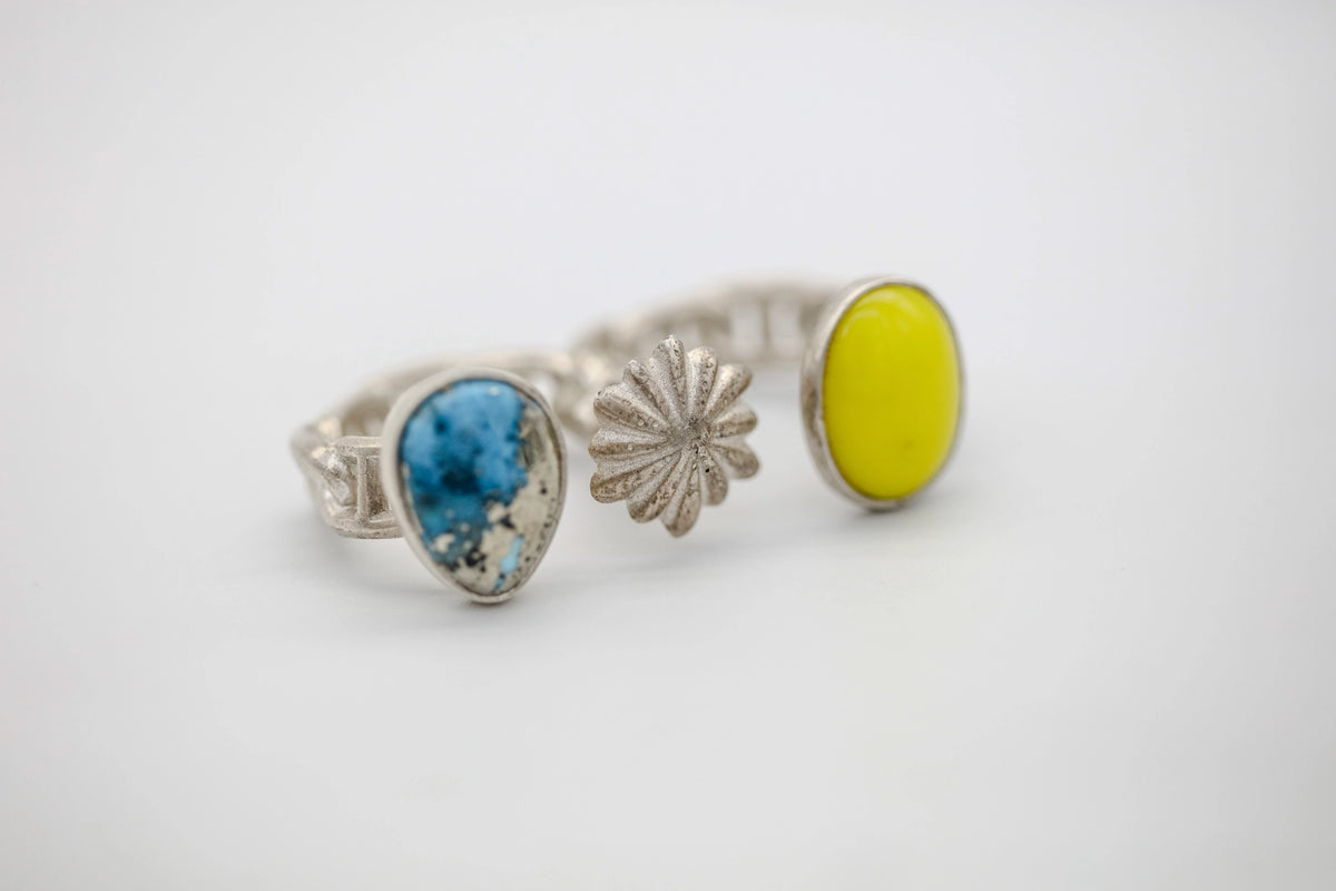 Turquoise & Rosarita Flower One of One Ring – view 5