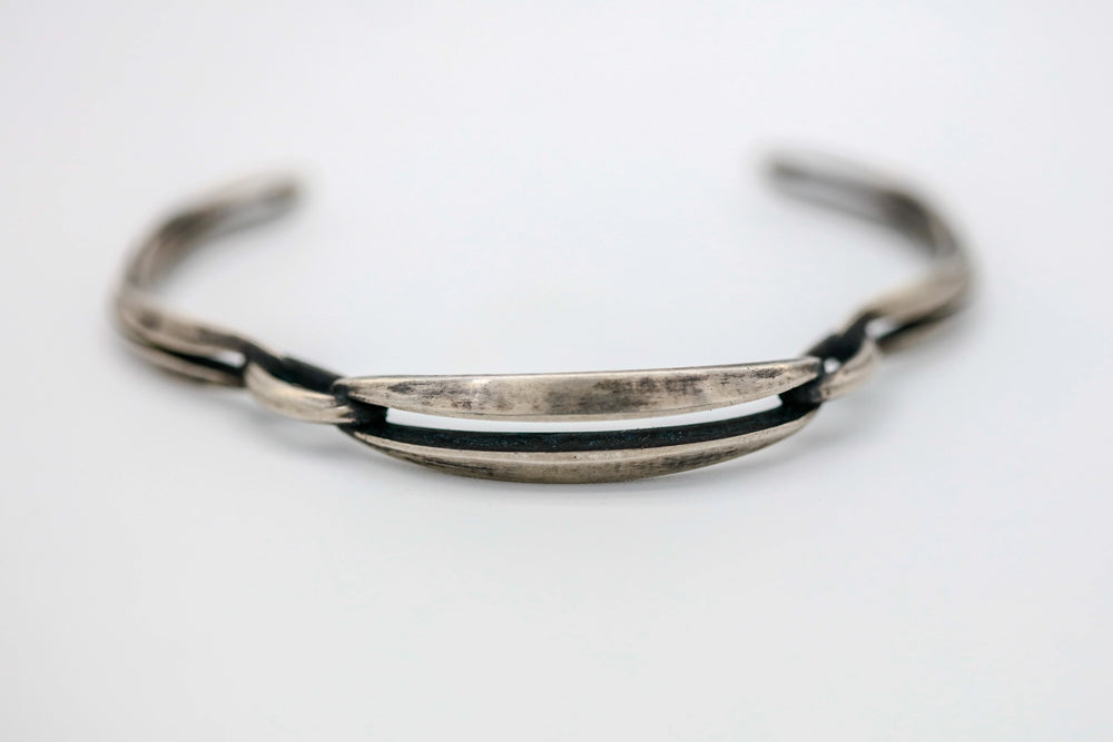 Sculptural Link Sterling One of One Cuff – view 2