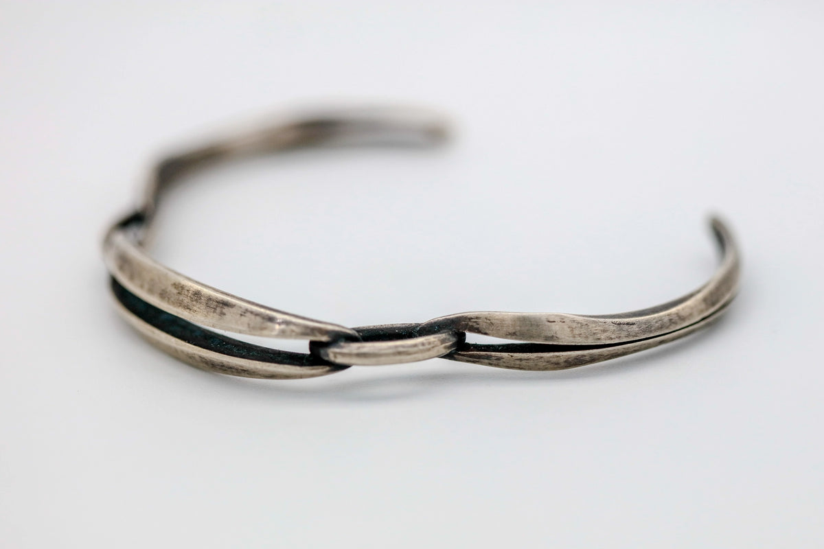 Sculptural Link Sterling One of One Cuff – view 3