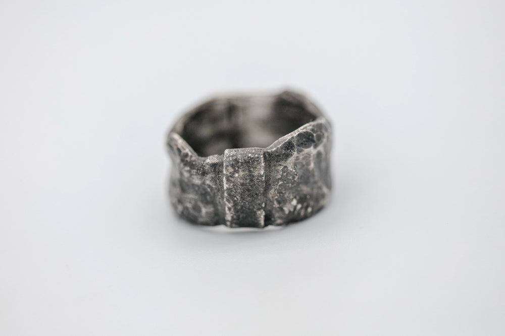 Hammered Texture Sterling One of One Band – view 2