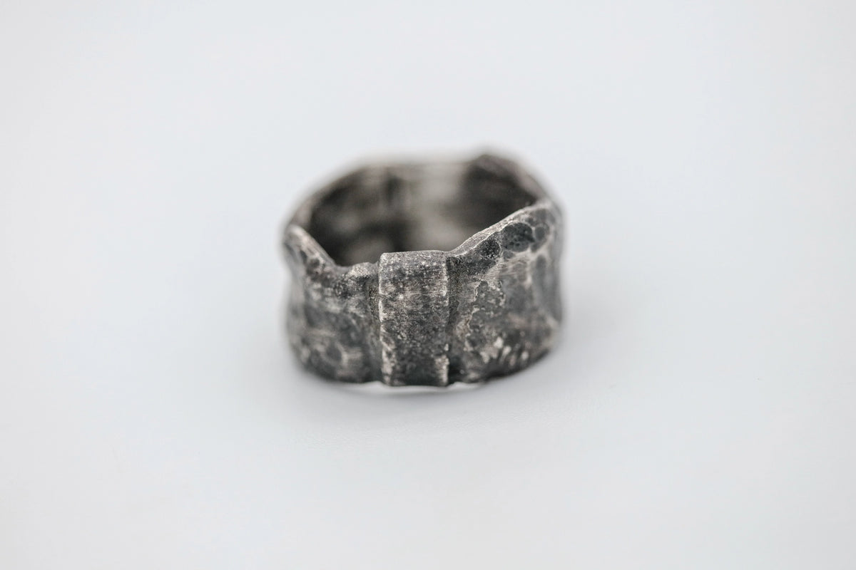 Hammered Texture Sterling One of One Band – view 2
