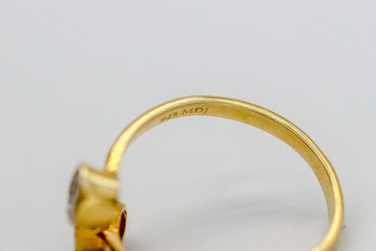 Natural Diamond Slice Infinity Ring in Gold Vermeil – view 4