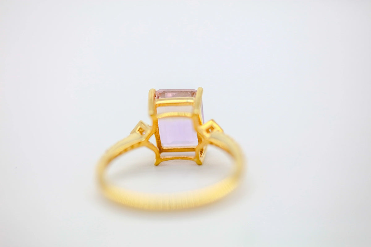 Ametrine Diamond Ring in Gold Vermeil – view 4