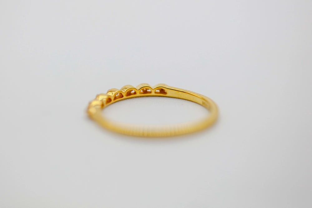 Natural Diamond Marquise Station Band in Gold Vermeil – view 2