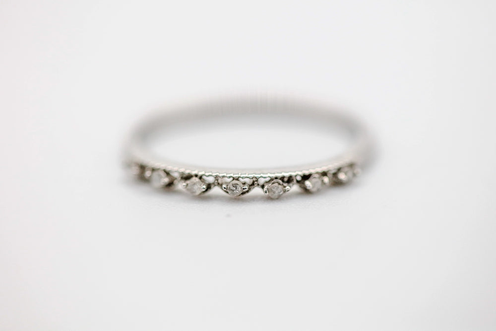 Natural Diamond Marquise Station Band in Sterling Silver – view 2