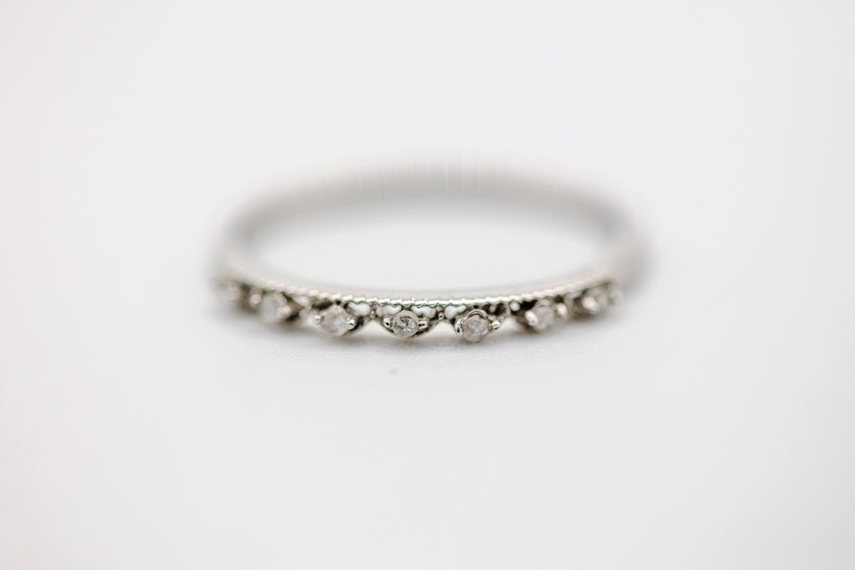 Natural Diamond Marquise Station Band in Sterling Silver – view 2