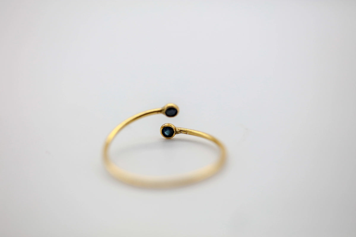 Black Spinel Infinity Ring – view 3