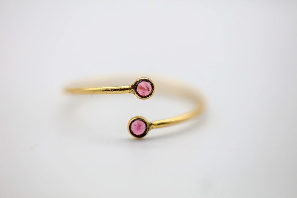 Pink Tourmaline Infinity Ring by Made Design Jewelry