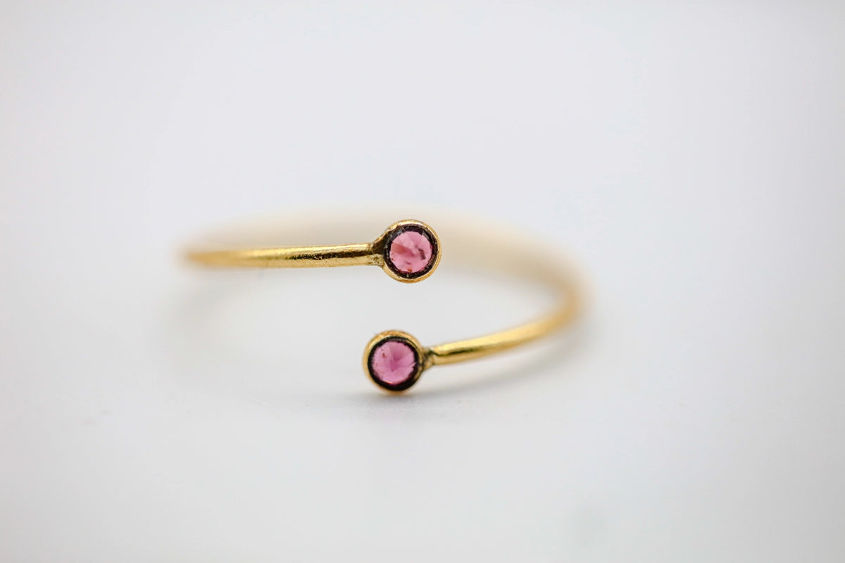Pink Tourmaline Infinity Ring by Made Design Jewelry