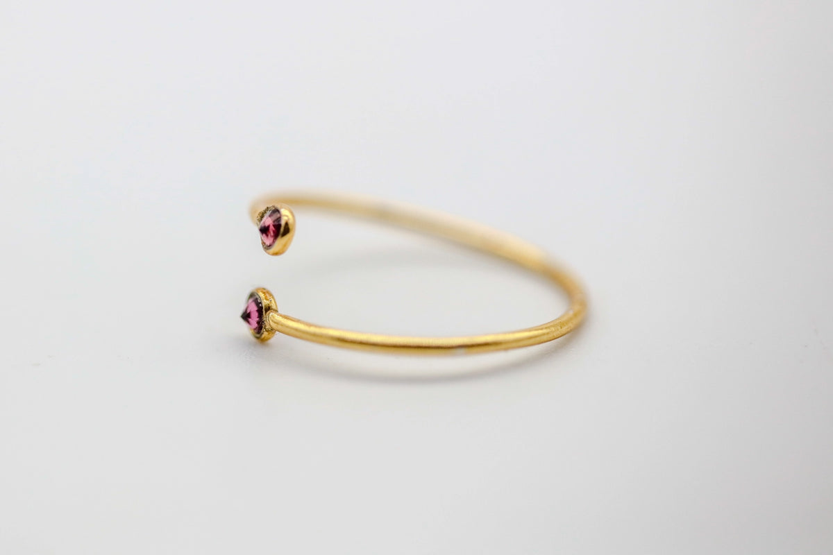 Pink Tourmaline Infinity Ring – view 2