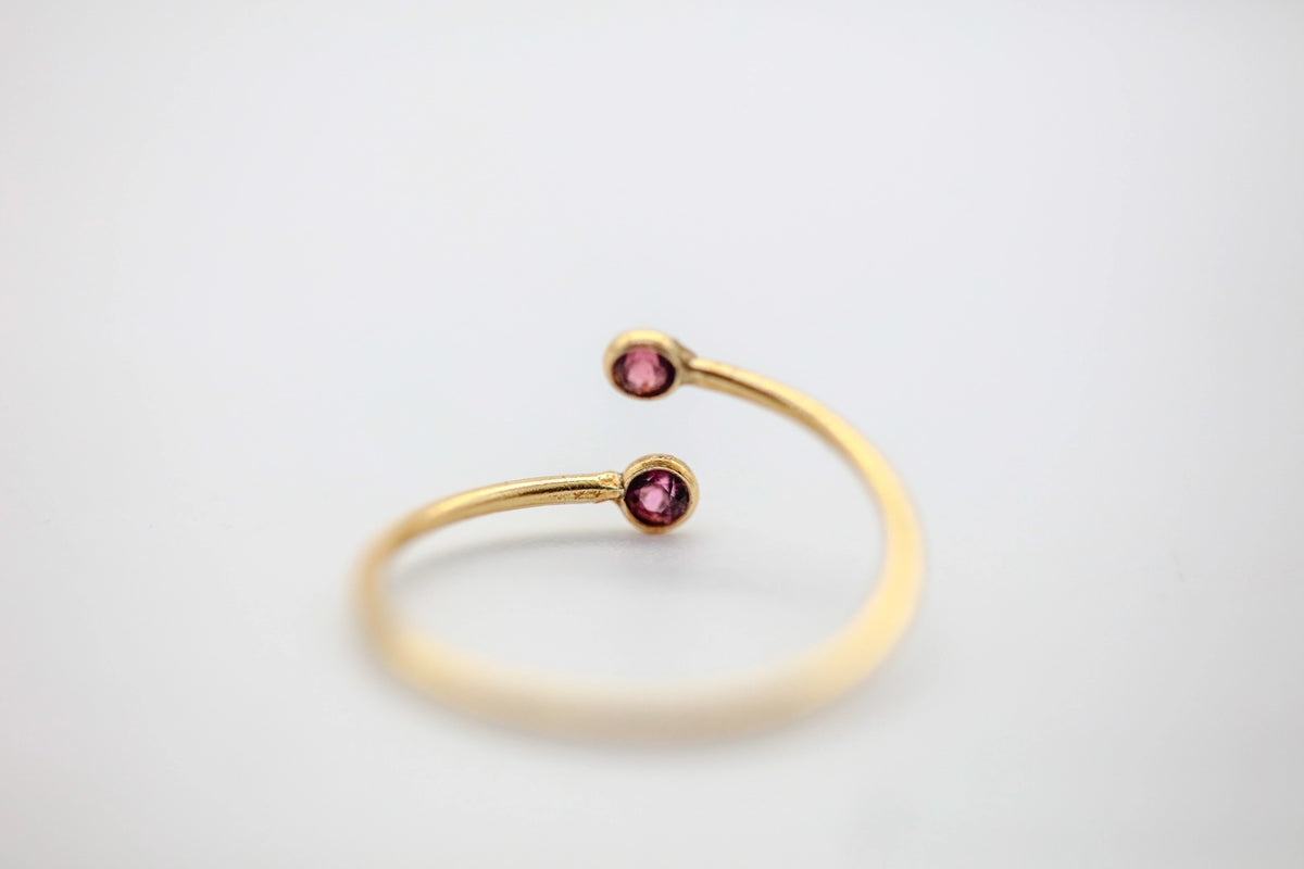 Pink Tourmaline Infinity Ring – view 4