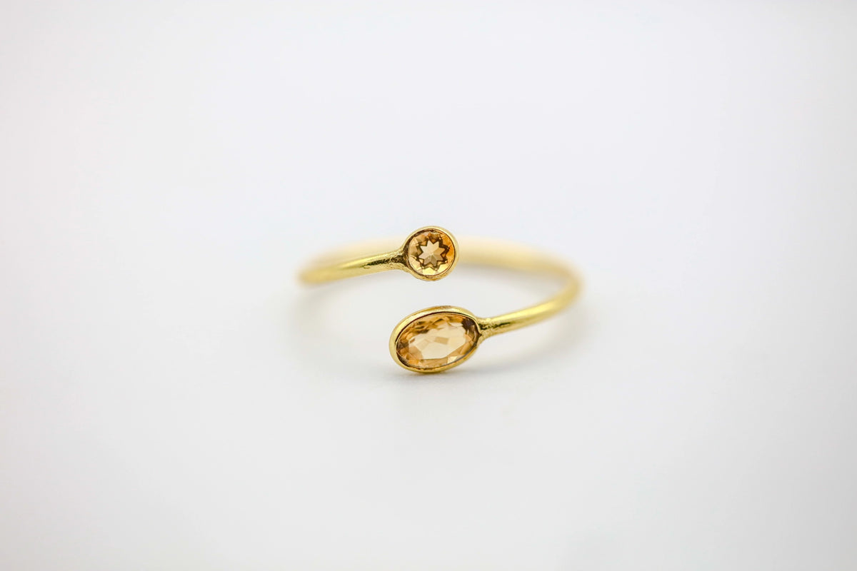 Citrine & Opal Infinity Ring – view 4