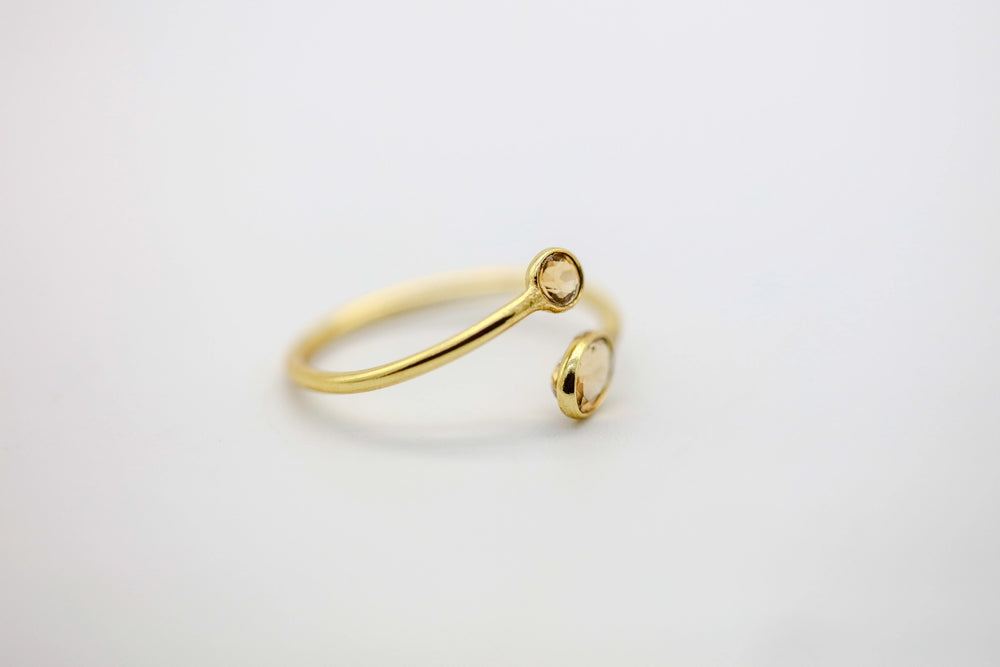 Citrine & Opal Infinity Ring by Made Design Jewelry