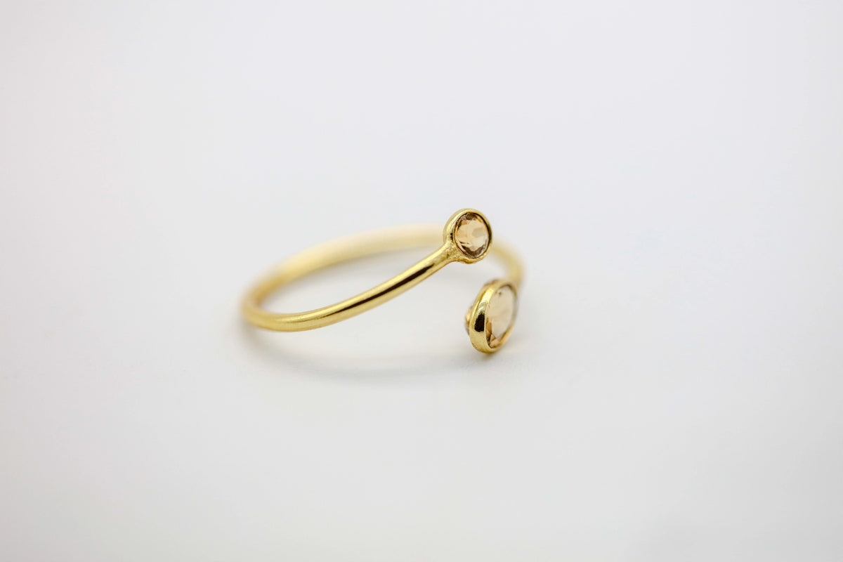 Citrine & Opal Infinity Ring by Made Design Jewelry