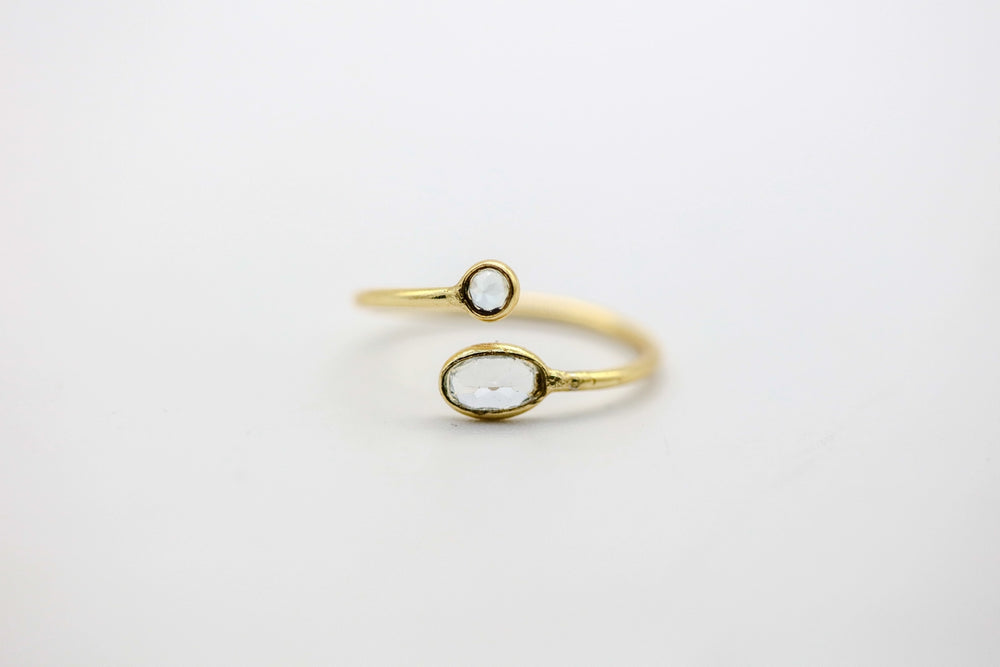 White Topaz Infinity Ring by Made Design Jewelry