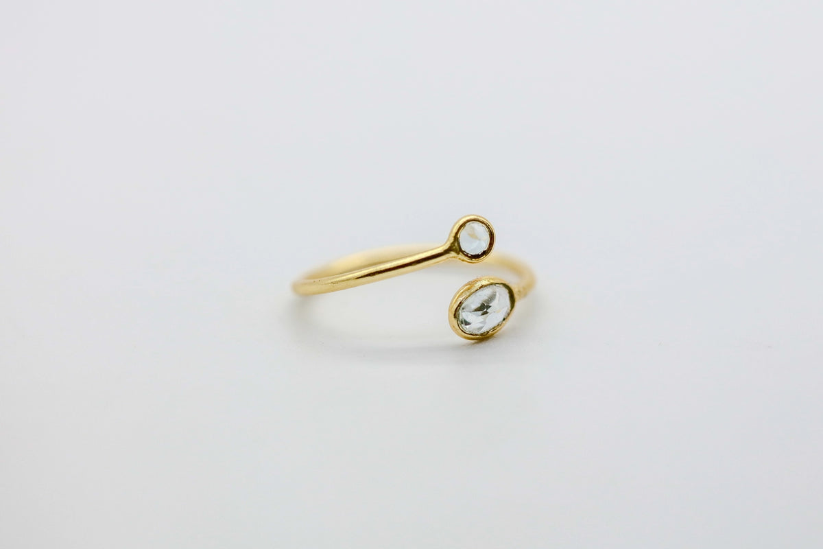 White Topaz Infinity Ring – view 3