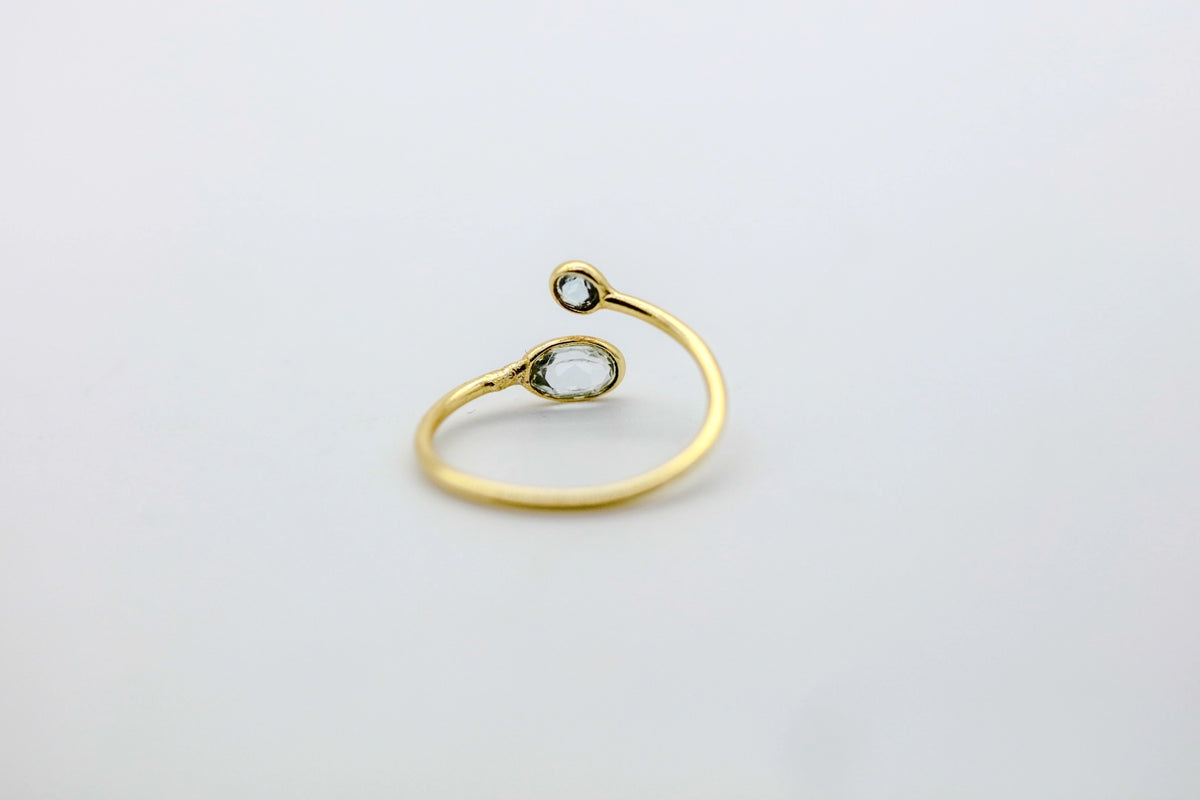 White Topaz Infinity Ring – view 2