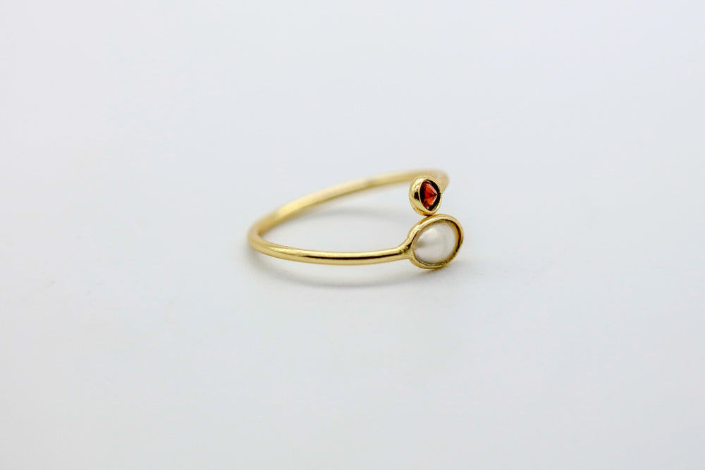 Garnet & Opal Infinity Ring – view 2