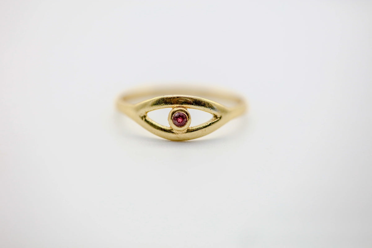 Ruby Evil Eye Ring – view 5