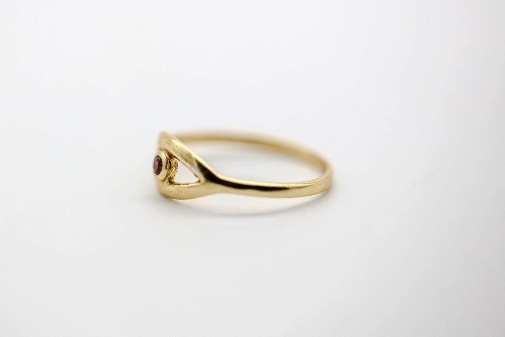 Ruby Evil Eye Ring – view 2