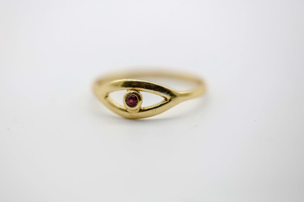 Ruby Evil Eye Ring by Made Design Jewelry