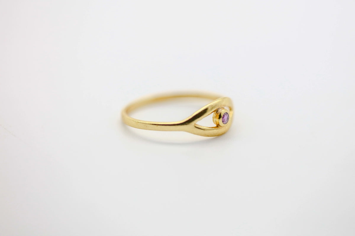 Amethyst Evil Eye Ring – view 3