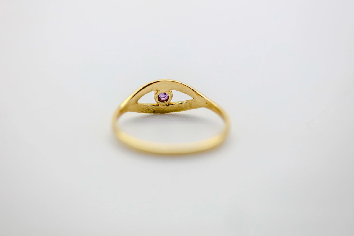 Amethyst Evil Eye Ring – view 4