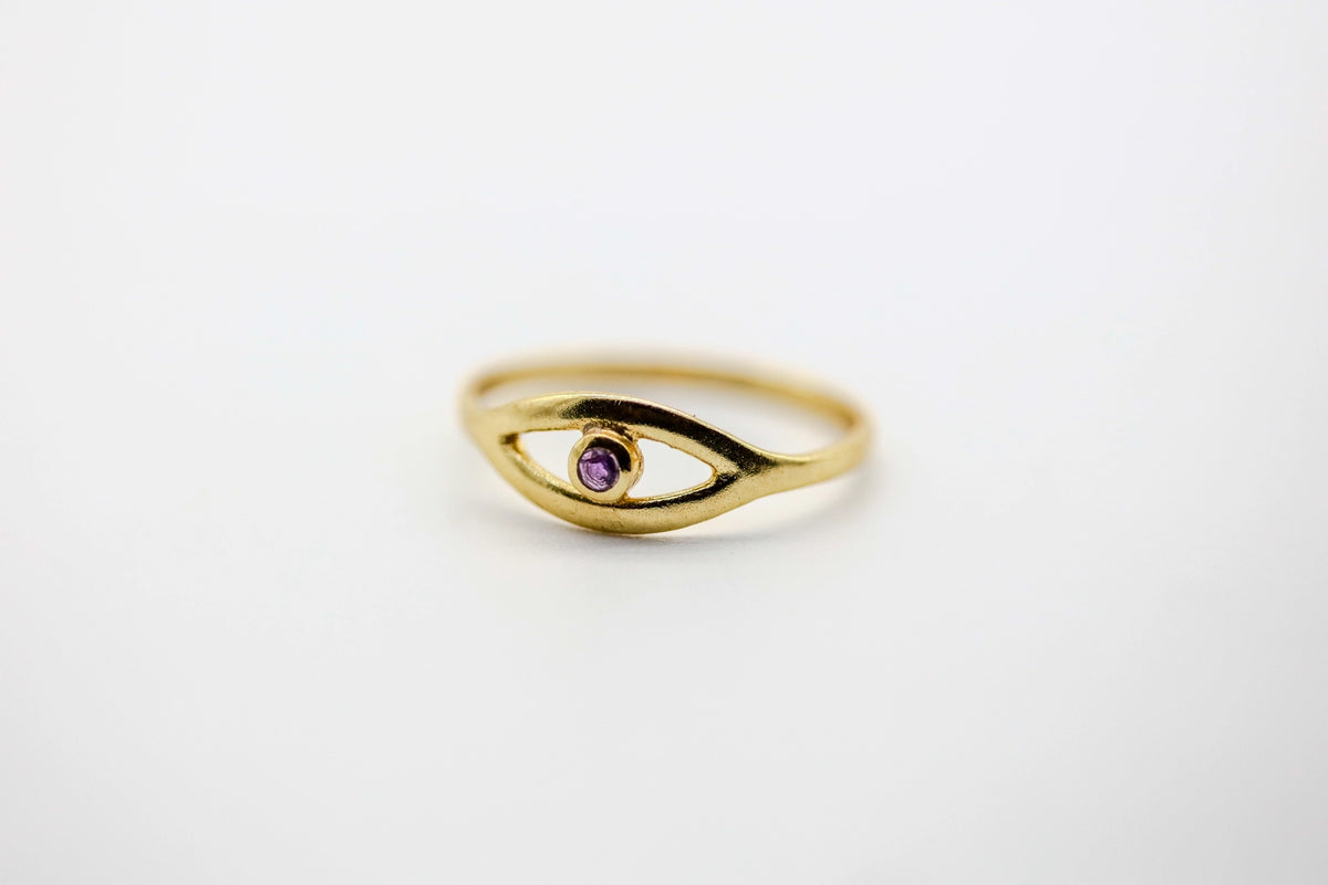 Amethyst Evil Eye Ring – view 5