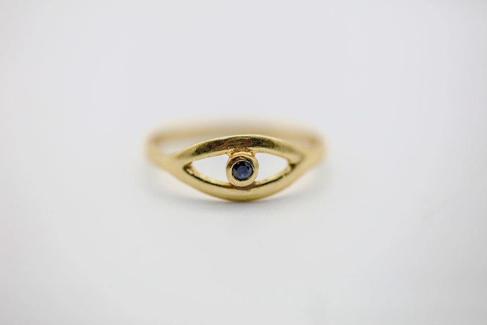 Sapphire Evil Eye Ring by Made Design Jewelry