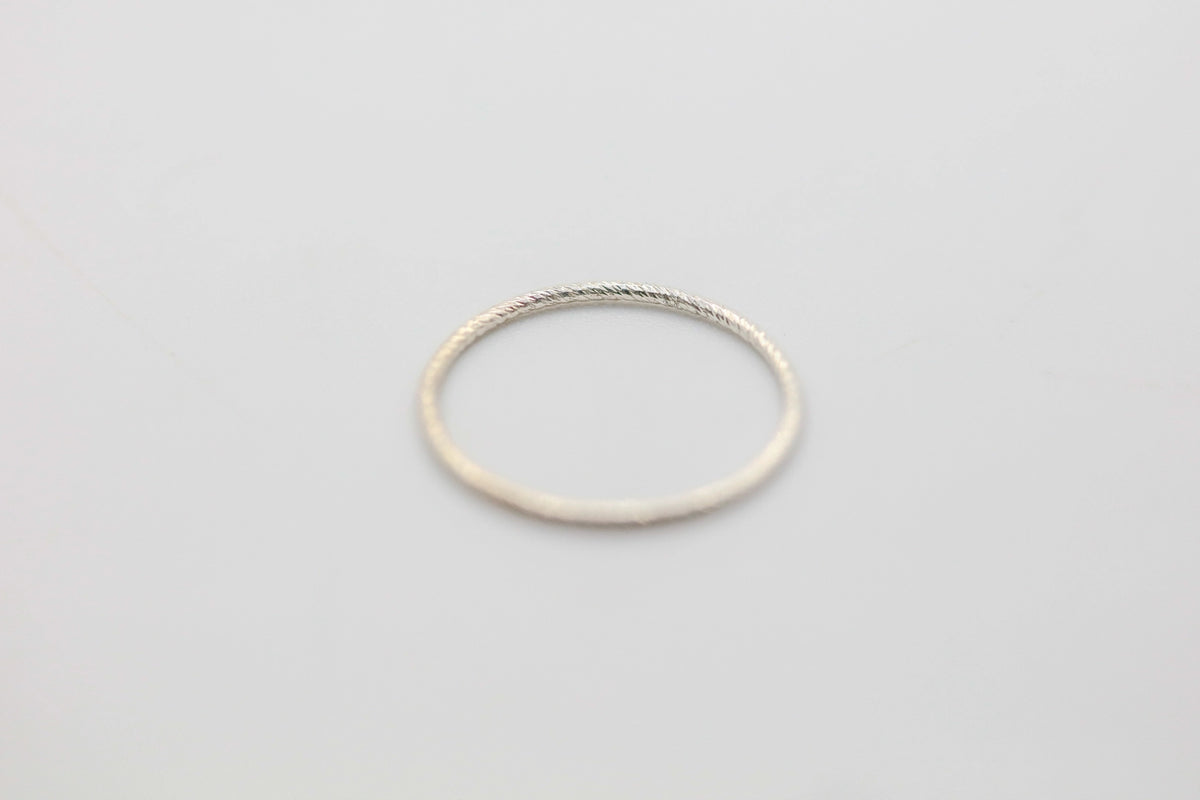 Natural Diamond Solitaire Stacking Ring in Sterling Silver – view 8