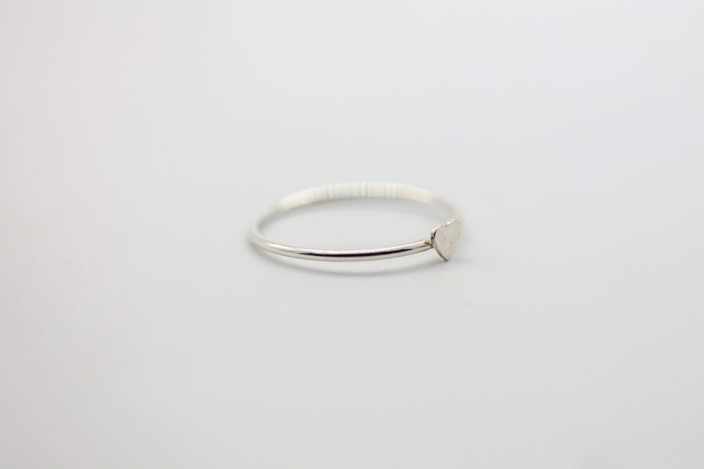 Heart Stacking Ring in Sterling Silver – view 2