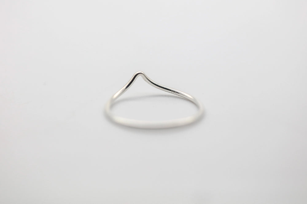 Chevron Stacking Ring in Sterling Silver – view 2