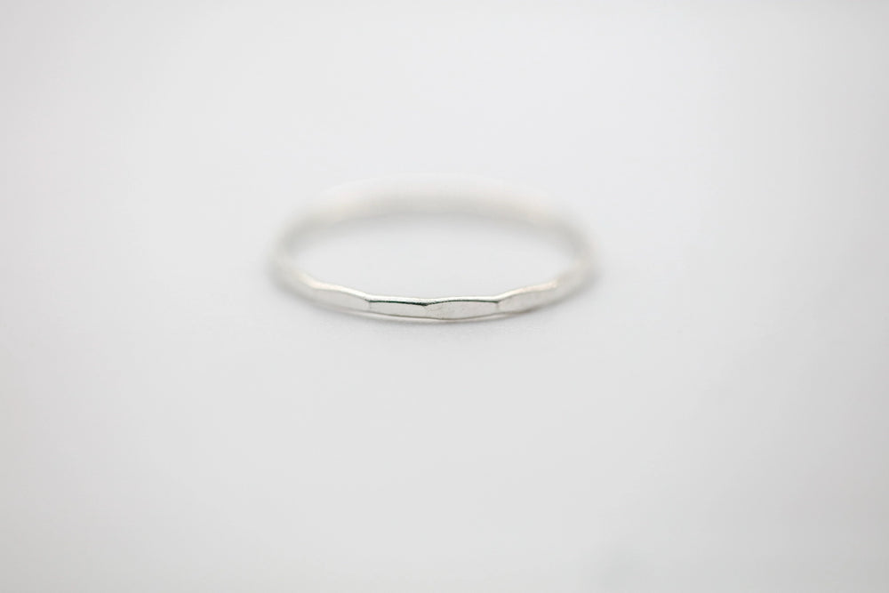 Thin Stacking Band in Sterling Silver by Made Design Jewelry