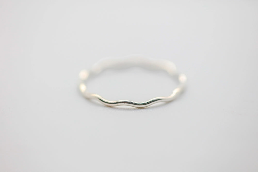 Wavy Stacking Band in Sterling Silver by Made Design Jewelry