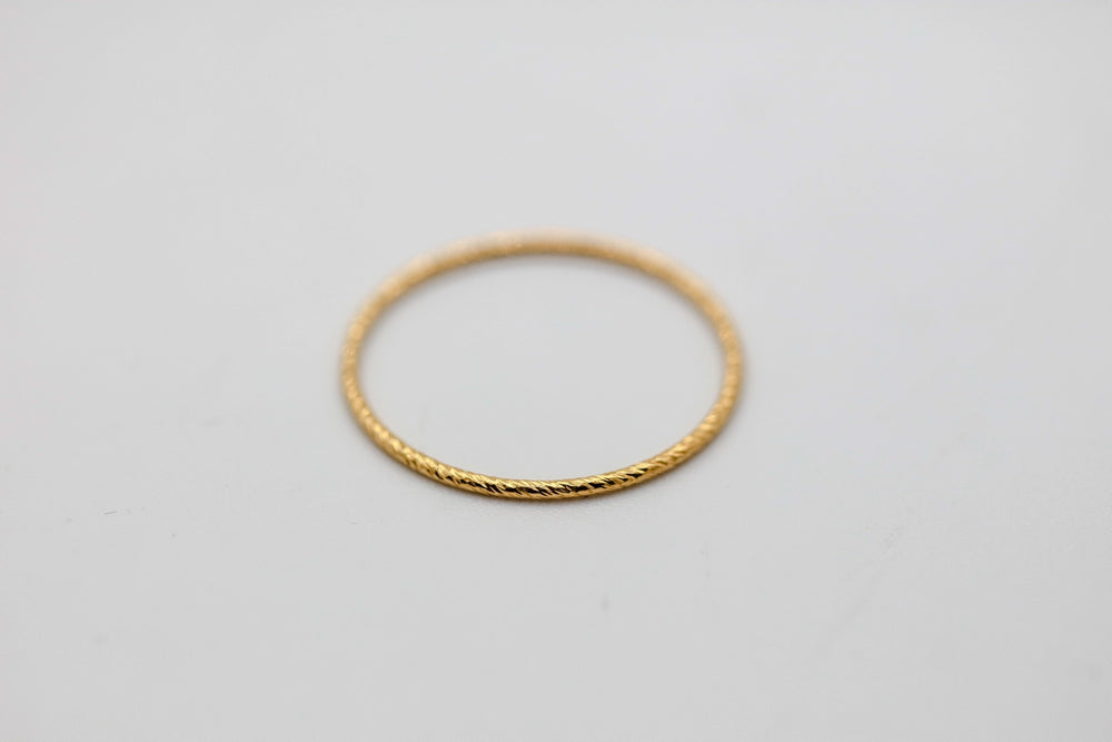 Textured Stacking Band in 14K Gold-Filled by Made Design Jewelry