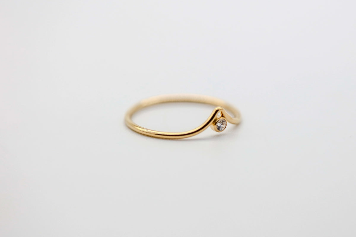 Natural Diamond V Ring in 14K Gold-Filled – view 3